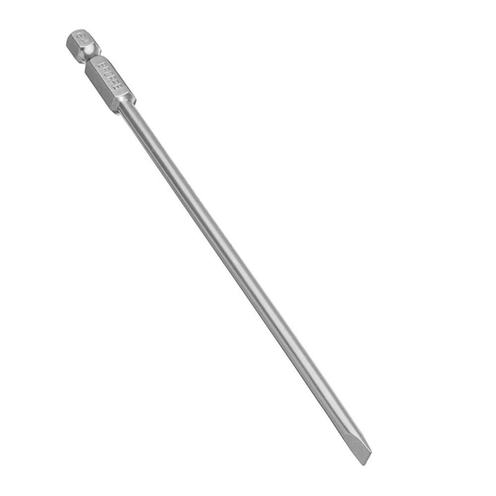 8Pcs 150mm S2 Alloy Steel SL2-SL6 Magnetic Flat Head and Cross Head Screwdriver Bits 1/4 Inch Hex Shank