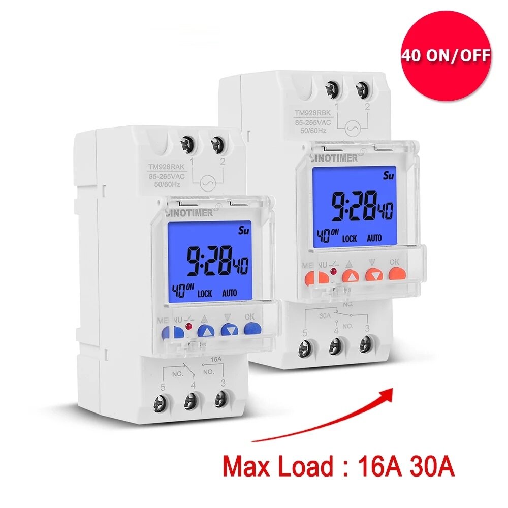 Heavy Duty Backlight Large LCD Display Digital Bell Timer Controller with Settable Ring Length for School or Factory 16A/30A