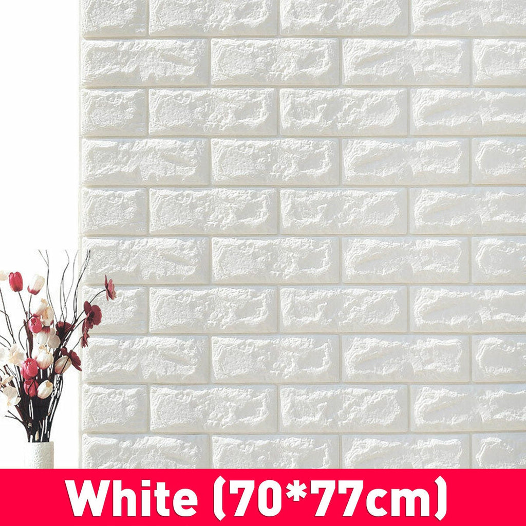 3D DIY Brick Pattern Wallpaper Waterproof Home Living Room Bed Kitchen