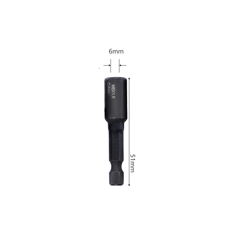 Self-Tapping Socket Adapter for 6mm/8mm/10mm Insert Nuts or Hanger Bolt Power Drill Tools 1/4 Inch Hex Shank