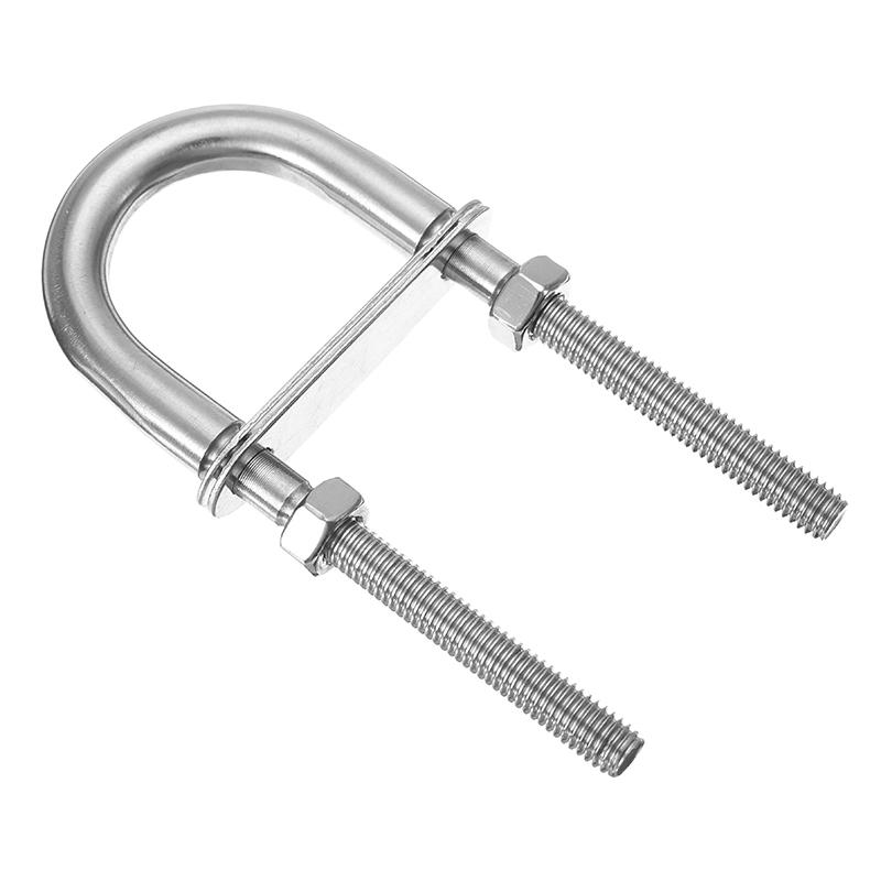 304 Stainless Steel U Shaped Bolt Thread with Spacer Plate Hex Nut Marine Fastener