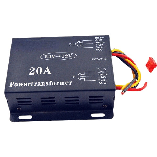Vehicle Car DC 24V to 12V 6A 10A 15A 20A 30A Power Supply Transformer Converter