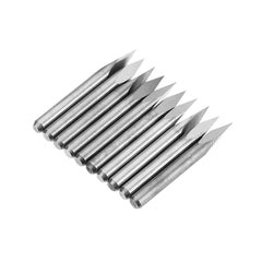 10pcs 3.175mm Shank 30 Degree 0.1/0.2/0.3mm Tip Engraving Bit CNC Tool