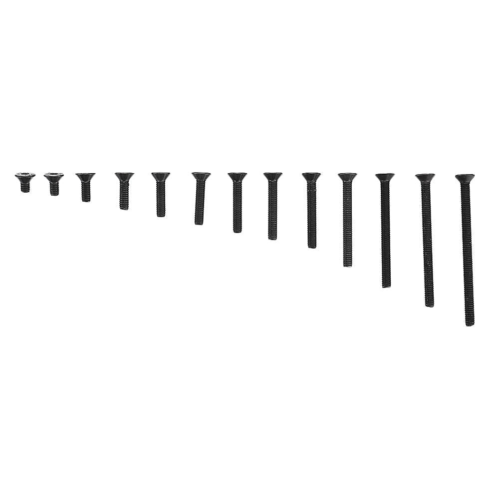 260Pcs M3 10.9 Grade Carbon Steel Hex Socket Flat Countersunk Head Screw Bolts Assortment Set