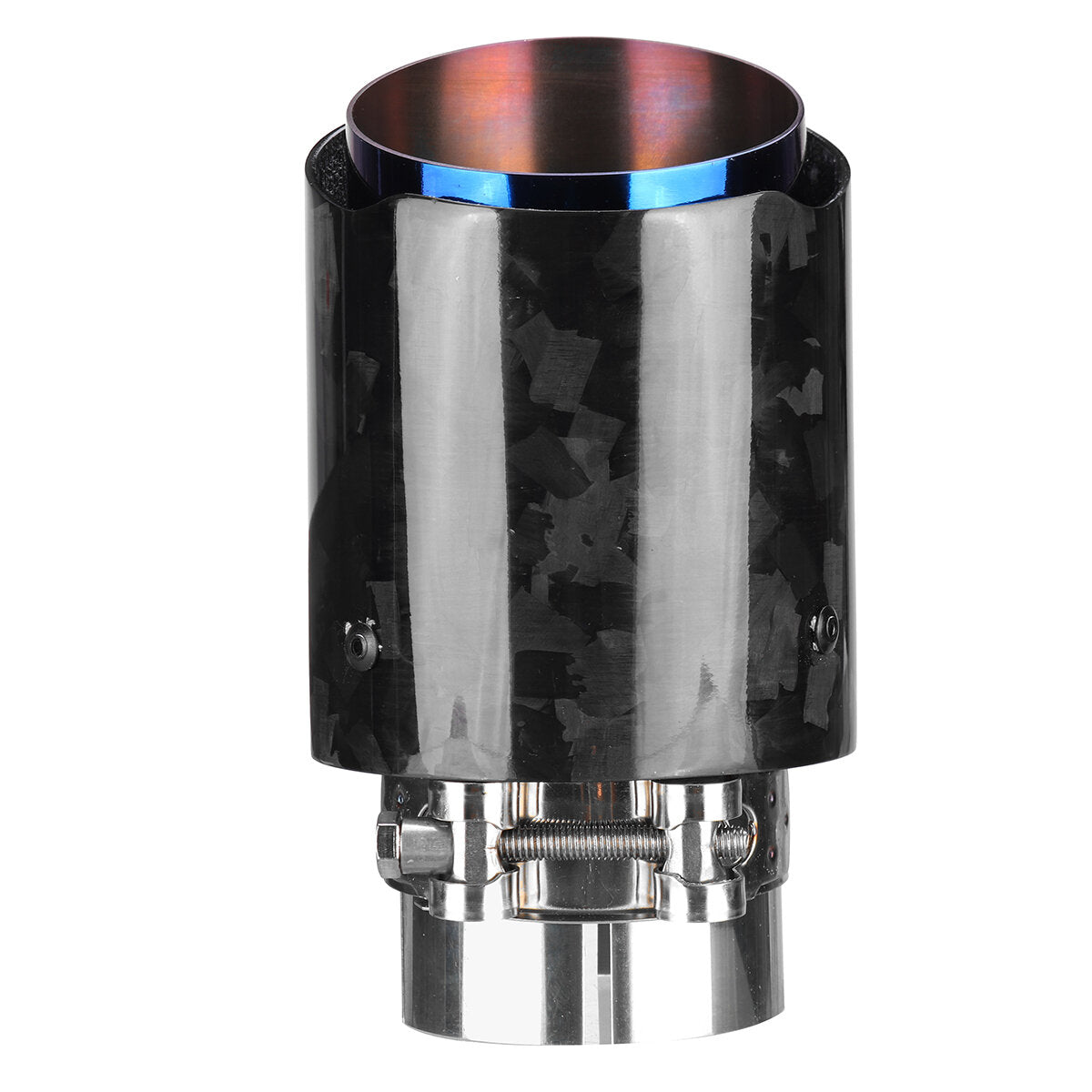 63mm-89mm Universal Air Vent Gas Outlet Glossy Forged Carbon Fiber Exhaust Pipes Modified Tail Throat