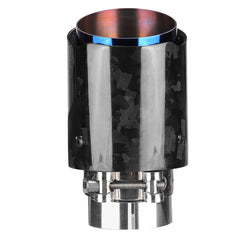 63mm-89mm Universal Air Vent Gas Outlet Glossy Forged Carbon Fiber Exhaust Pipes Modified Tail Throat