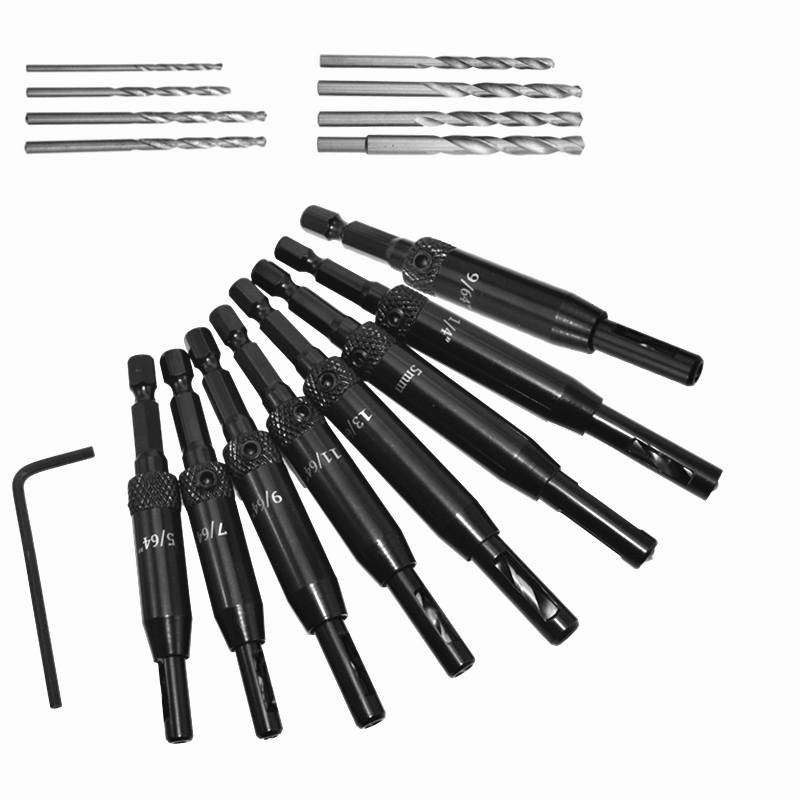 Aluminium Alloy Self Centering Door Hinges Drill Bit Hole Puncher Reaming Tool Countersink Drill Bit