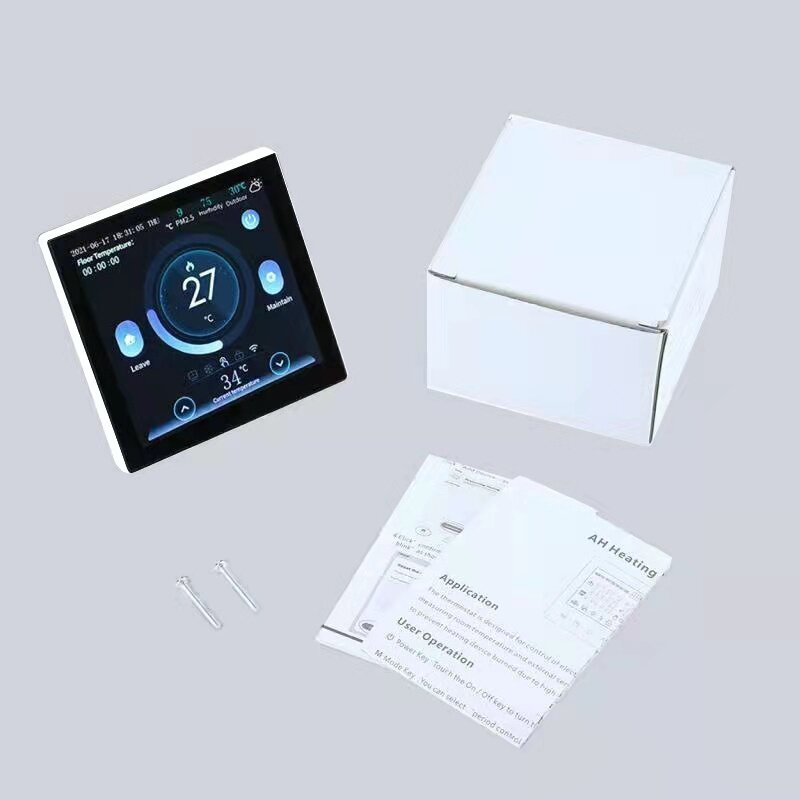 Smart WIFI LCD Color Screen Thermostat Remote Electric/Water Floor Heating Thermostat Wall-mounted Boiler Works with Alexa Google Home