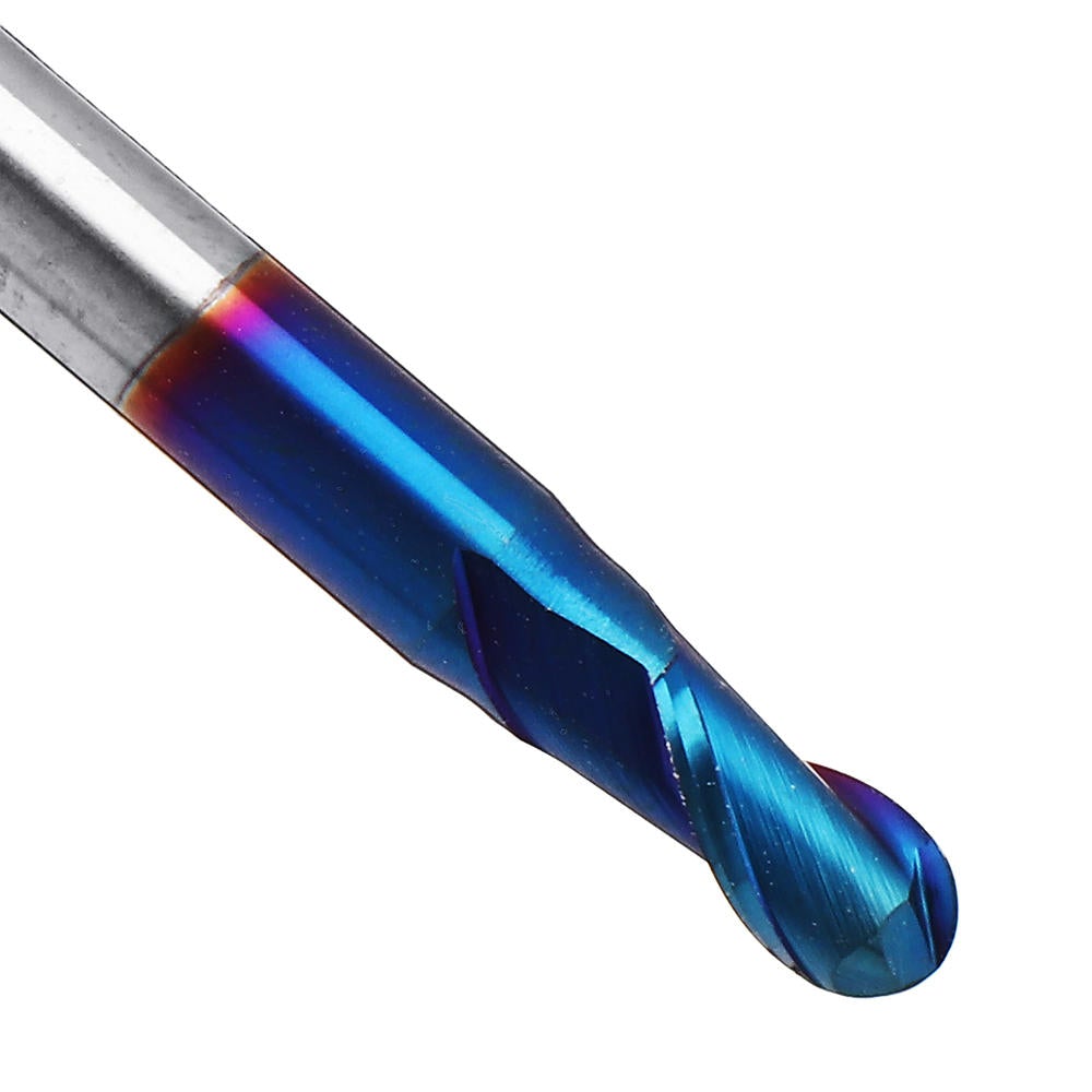 2 Flutes Ball Nose End Mill 50mm Blue NaCo Coating CNC Milling Cutter
