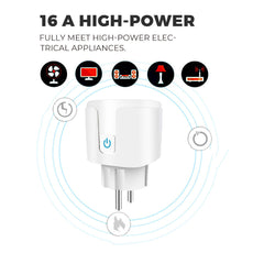 WiFi Smart Socket Switch 16A EU Plug Mobile APP Remote Control Voice Control Switch