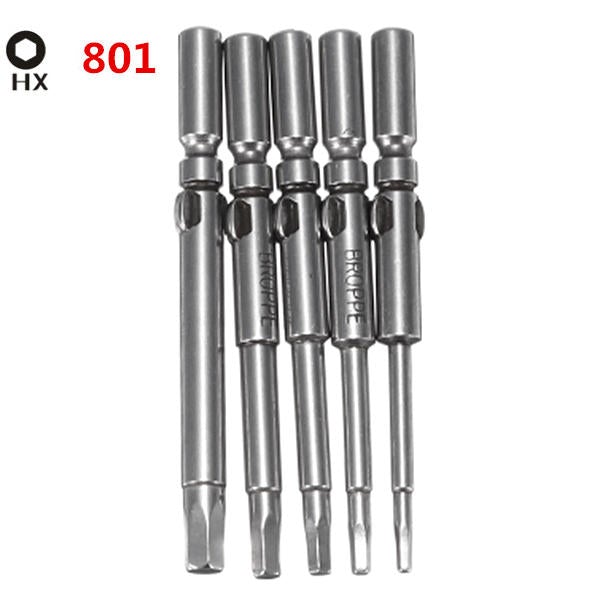 5Pcs 801 H1.5-H4 Hexagon Electric Screwdriver Bits Set 5mm Round Shank Screwdriver Bits