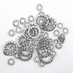 390Pcs 304 Stainless Steel Internal Tooth Lock Washers Anti-loosening Washer M3-M12 Assortment Kit