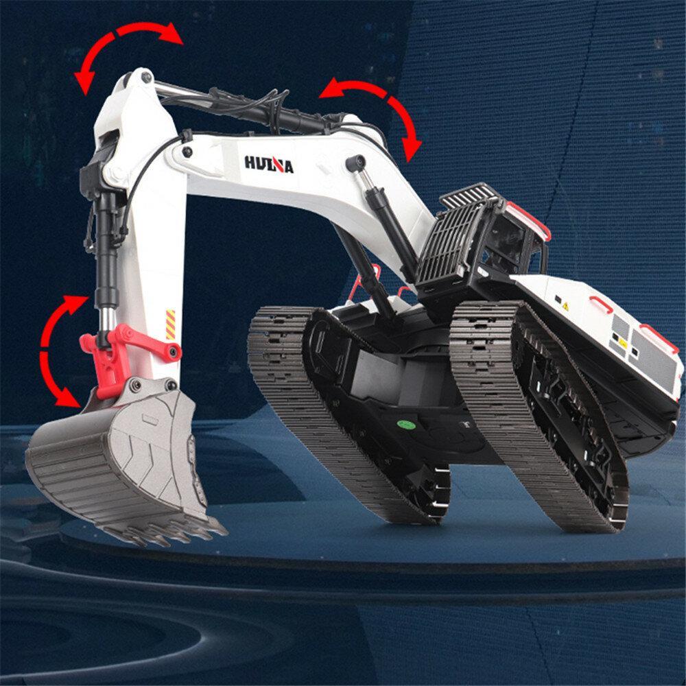 Toys 2.4G 22CH RC Excavator Alloy Vehicles w/ LED Light Sound Machine Toys Models