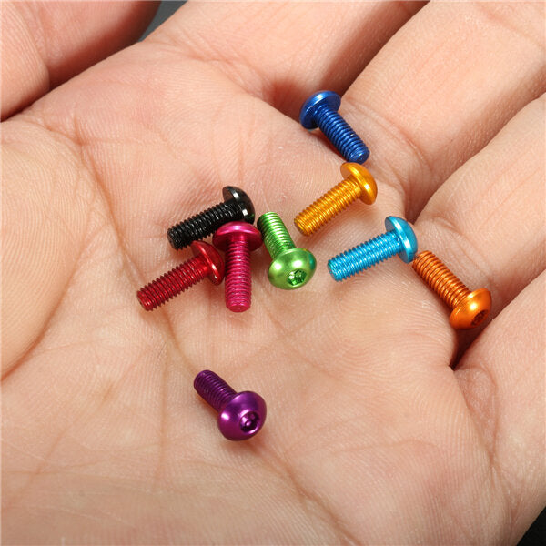 10Pcs M38mm Hex Socket Screws Round Head Cap Screws 7075 Aluminum Alloy