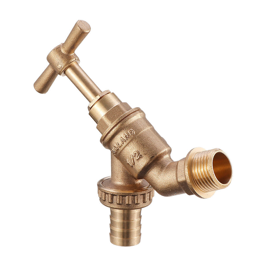 Faucet Tank Drain Coarse Thread Adapter to Brass Garden Tap with 1/2'' Nozzle Hose Tap Connector Replacement Valve Fitting Parts for Home Garden