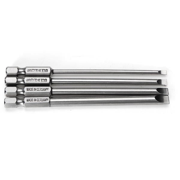 4pcs 100mm Magnetic 3.0-6.0mm Flat Head Slotted Tip Screwdrivers Bits