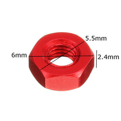 10pcs M3 Aluminum Alloy Hexagonal Hex Nut Lock Nut Multicolor