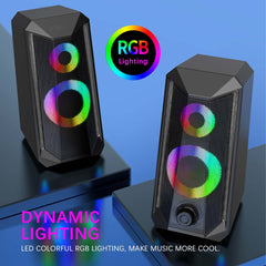 Lighting USB Power Wired Computer Speakers Stereo 3.5mm Jack for PC Laptop