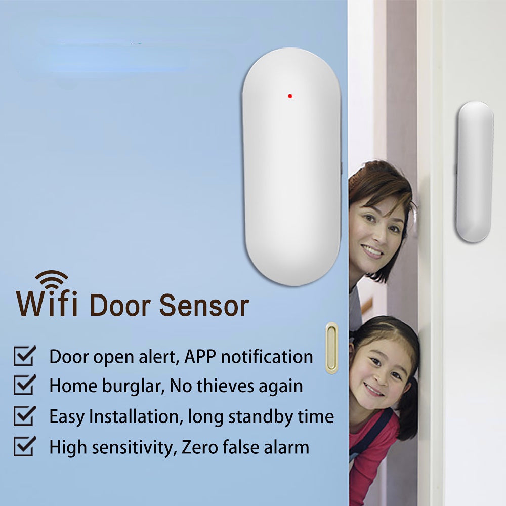 Smart Home Wifi Door Sensor App Notification Window Detector Security Protection Alert Security Alarm