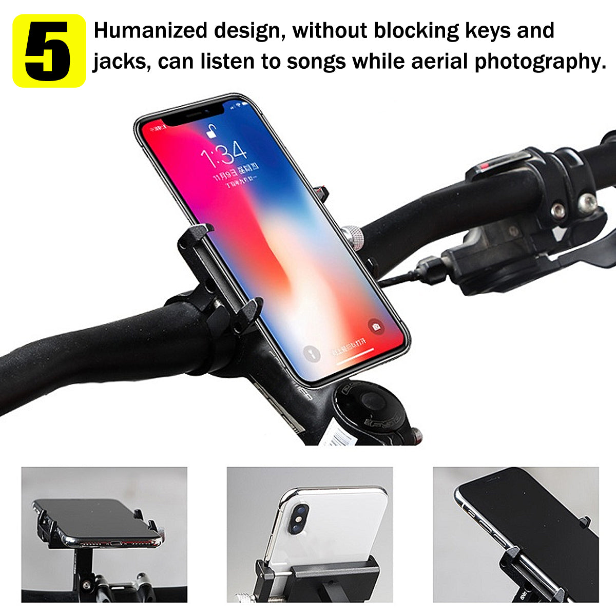 55mm-100mm Bicycle Bike Motorcycle Handle Phone Mount Holder For Cell Phone GPS