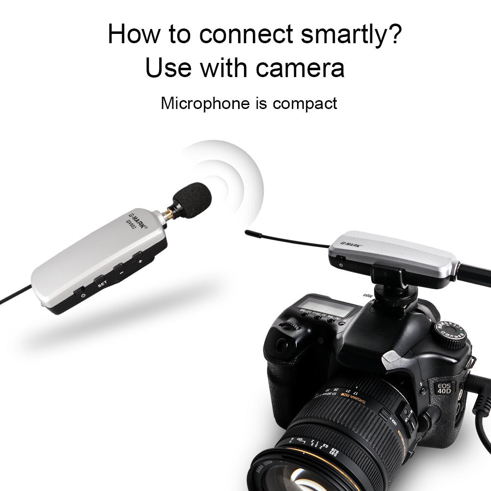 Camera Microphone Wireless Lavalier Mic For Asmr DSLR Interview Live Recording Lithium Battery 50m Range