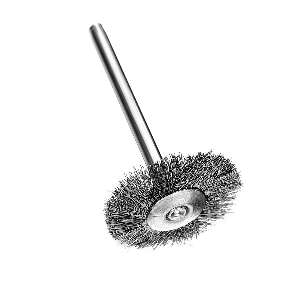 45pcs 3mm Shank Stainless Steel Wire Brush Polishing Wheel for Rotary Tool