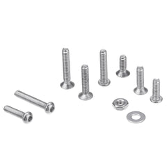 480Pcs M2 Hex Socket Button&Flat Head Screw 304 Stainless Steel Bolt Nut Assortment