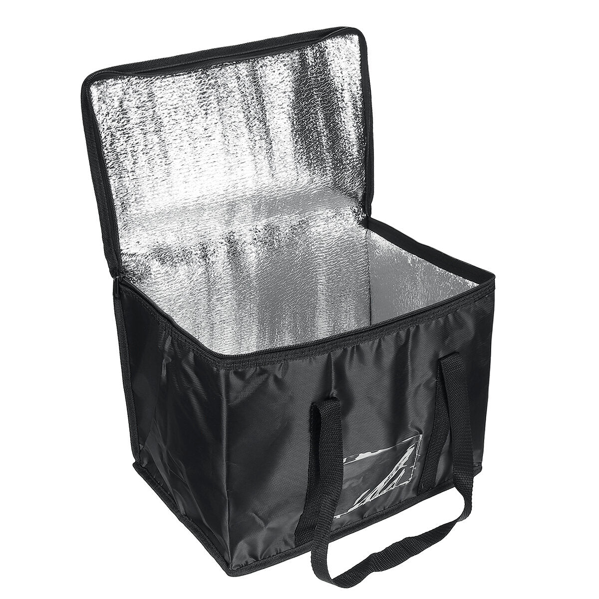 Black Oxford Cloth Insulation Bag Takeaway Storage Cnternal Composite Pearl Cotton Woven Hand Strap PE Film