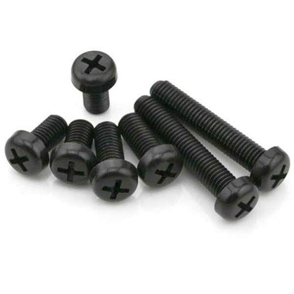 M3NP1 50Pcs M3 Nylon Screw Bolt Black Round Phillips Screw Nut Nylon PCB Standoff Assortment 5-25mm