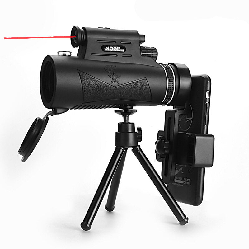 12X50 HD Telescope with Infrared Flashlight Phone Adapter Tripod For Outdoor Camping Travel High Power Bird Watching
