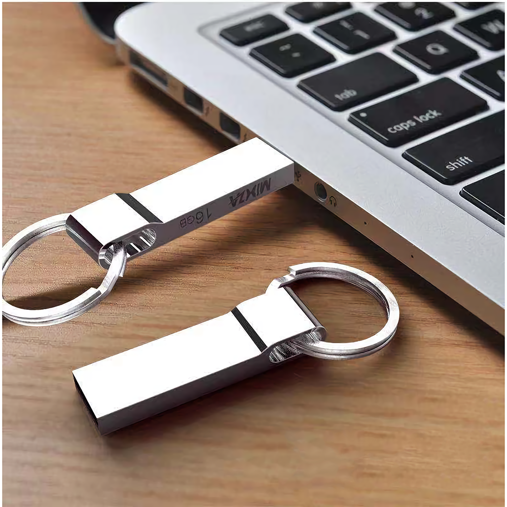 128G USB2.0 Pendrive USB Flash Drive Memory Disk Metal USB Stick 16G 32G 64G With Key Ring