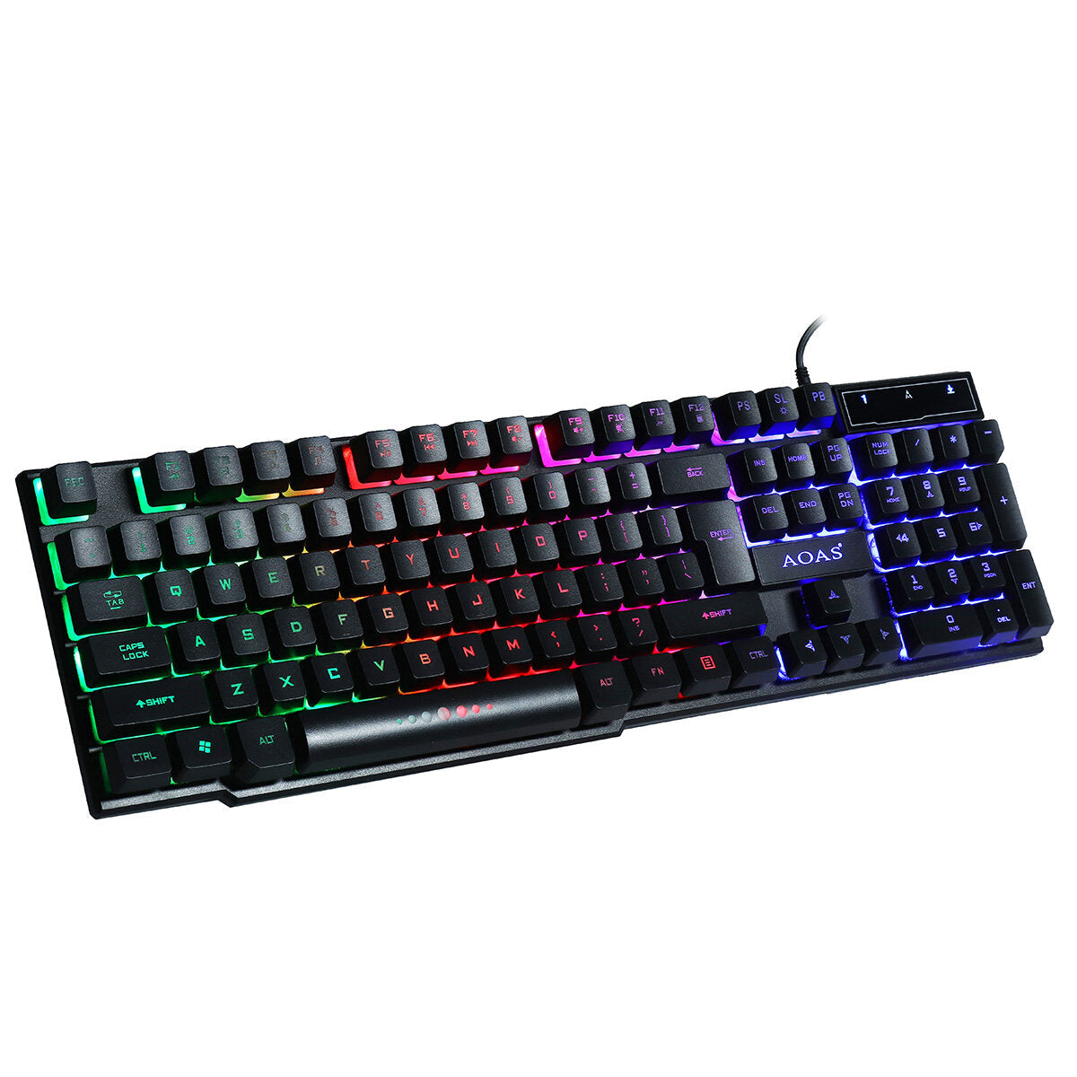 4Pcs Gaming Combo Kit 104 Keys RGB Backlit Keyboard Adjustable 3200DPI Mouse Stereo 40MM Noise Reduction Headset with Mouse Pad