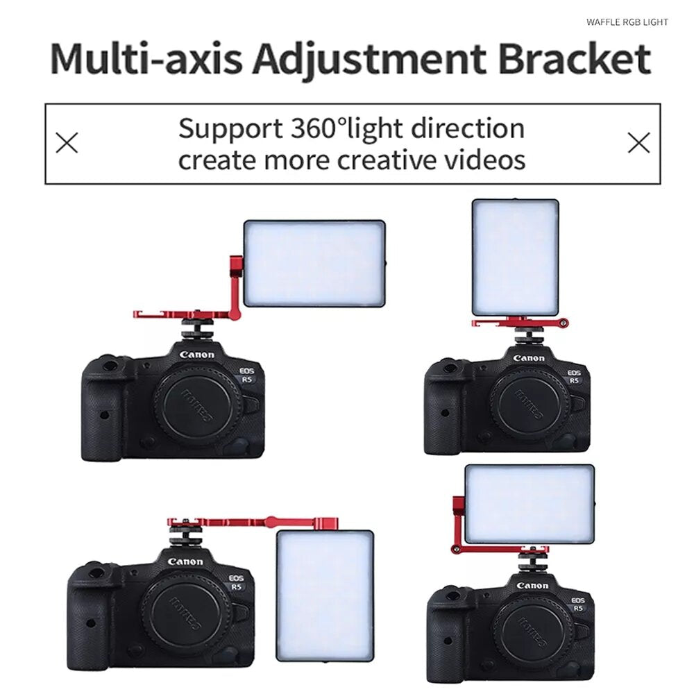 Video Light LED Camera Fill Light Full Color 2900mAh Dimmable 3200K-6200K Support APP Control Photography Studio Ambient Lamp