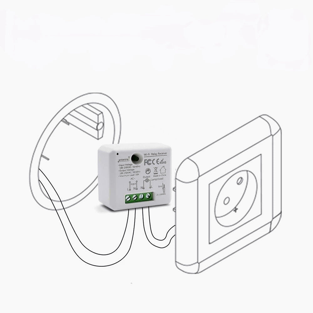 Smart Smart Socket Switch Module 10A 110V 240V 2500W Controller Voice Control Timer Switch Support Alexa Google IFTTT