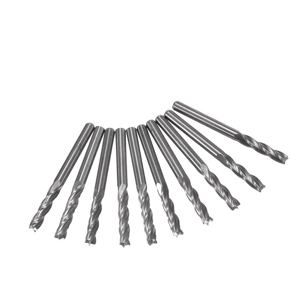 10pcs 4 Flutes 3.175*17mm Milling Cutter Carbide End Mill CNC Cutting Tool