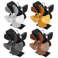 5 Leaves Stove Fan Heat Powered Energy Saving Fireplace Ecofan