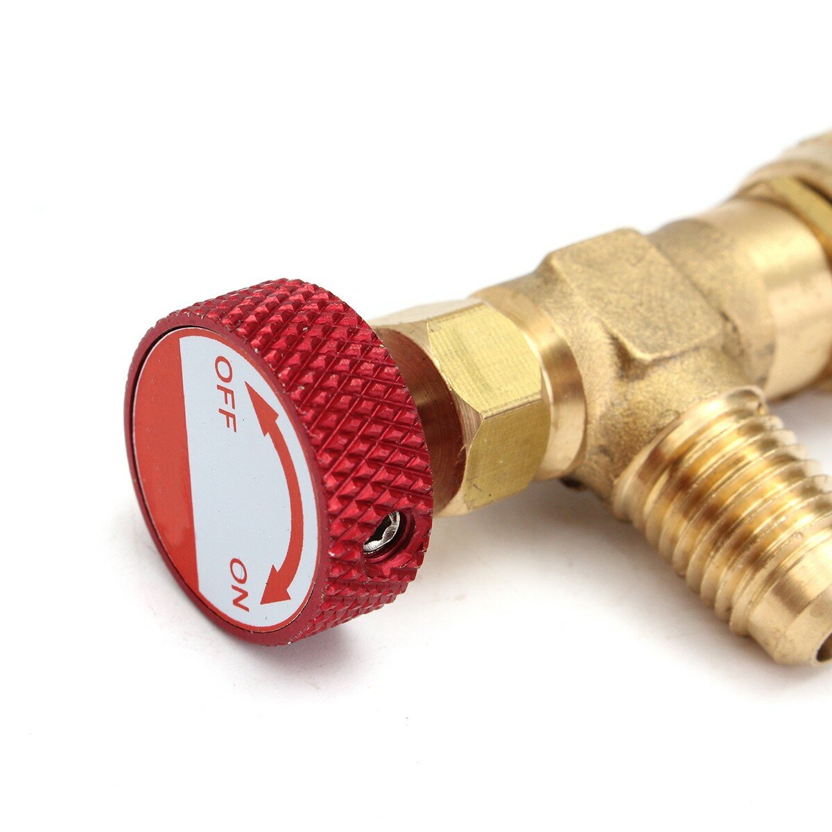 AC Copper Flow Control Valve Adapter 1/4 to 5/16 for Refrigerant Charging Hose
