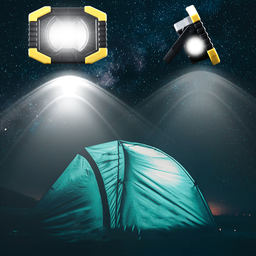 50W LED COB Lamp Solar USB Rechargeable Portable Work Floodlight IP65 Waterproof Floodlight Tent Camping Light Lantern