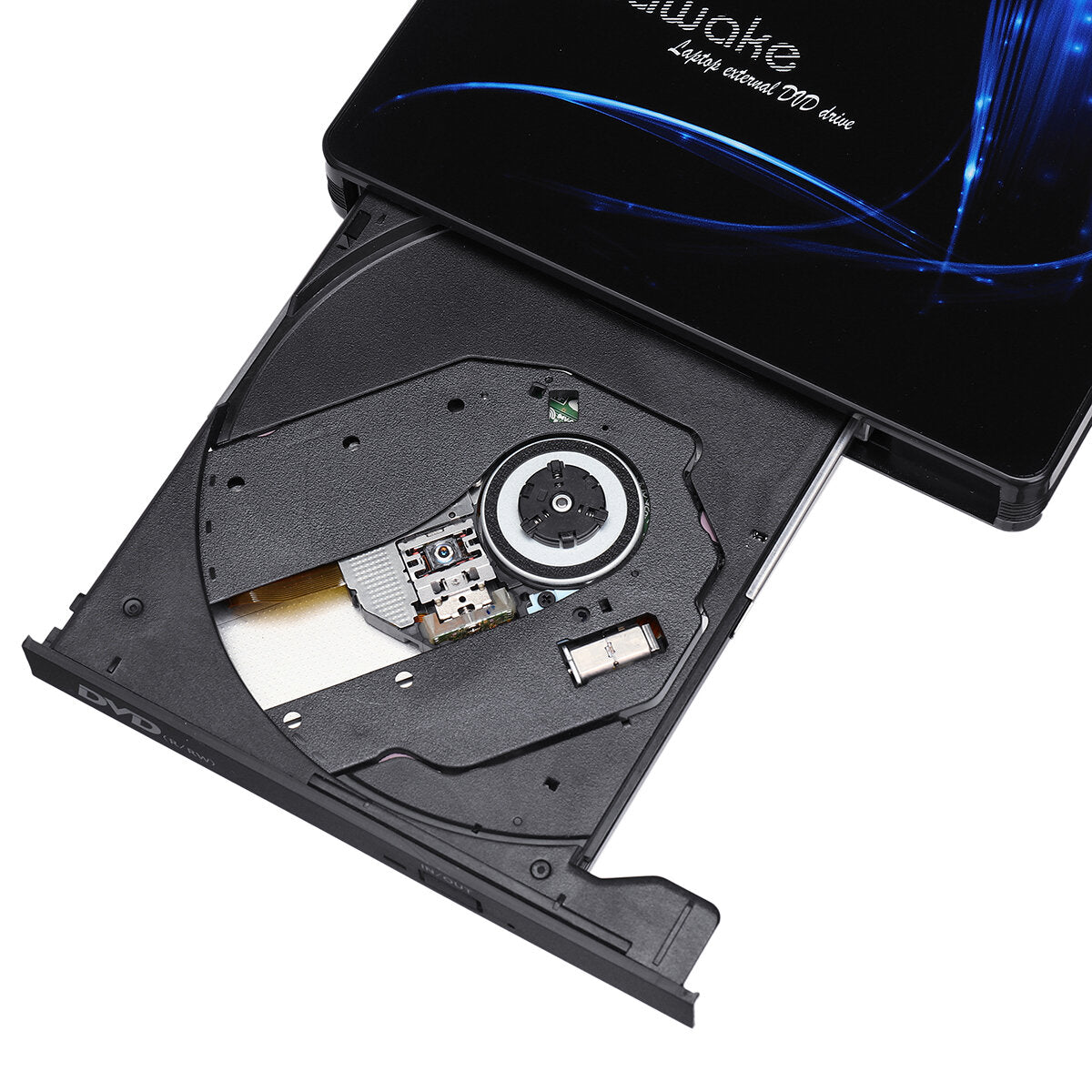USB-C External Optical Drive Type-C USB3.0 DVD Burner DVD-RW Player Writer Rewriter Support 2MB Data Transfer for PC Laptop Computer