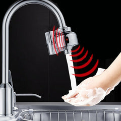 Dual Infrared Automatic Sensor Faucet Water Outlet Tap Adapter Touchless Kitchen Sink