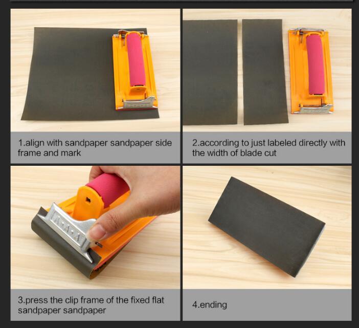 Hand wood working Paint Sandpaper Frame Sandpaper Clip Tool For Polishing Sanding