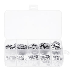 Stainless Steel E-Clip External Retaining Snap Ring 1.5-10mm Assortment Set 120Pcs