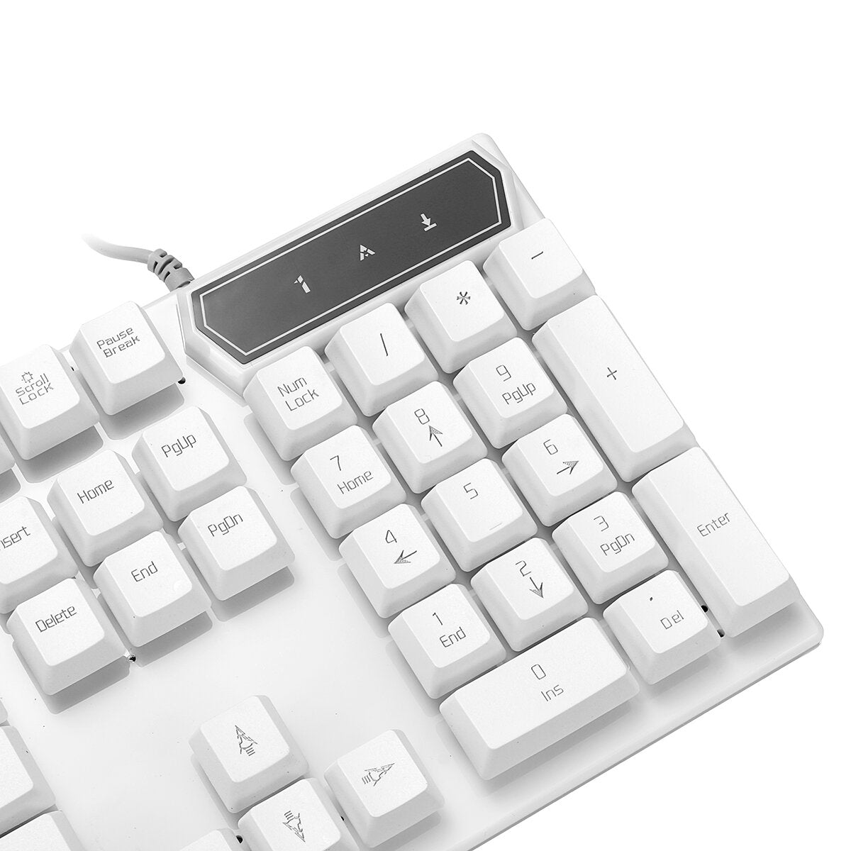 Wired Keyboard & Mouse Set 104 Keys USB Wired Light Transmitting Keyboard Ergonomic Mouse RGB Rainbow Backlit Gaming Keyboard Mouse Combo
