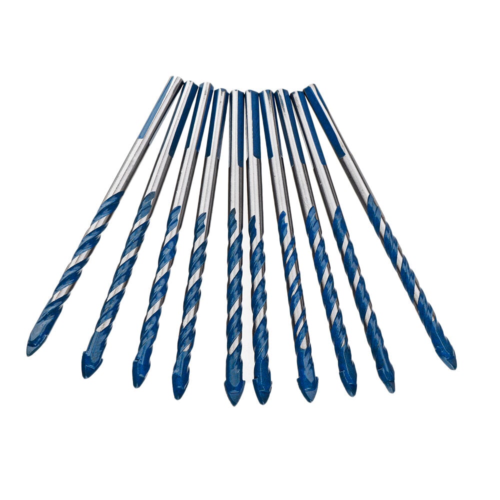 10pcs 6mm 8mm Triangle Twist Drill Bit Multifunctional Hole Saw Cutter Set for Concrete Brick Wood