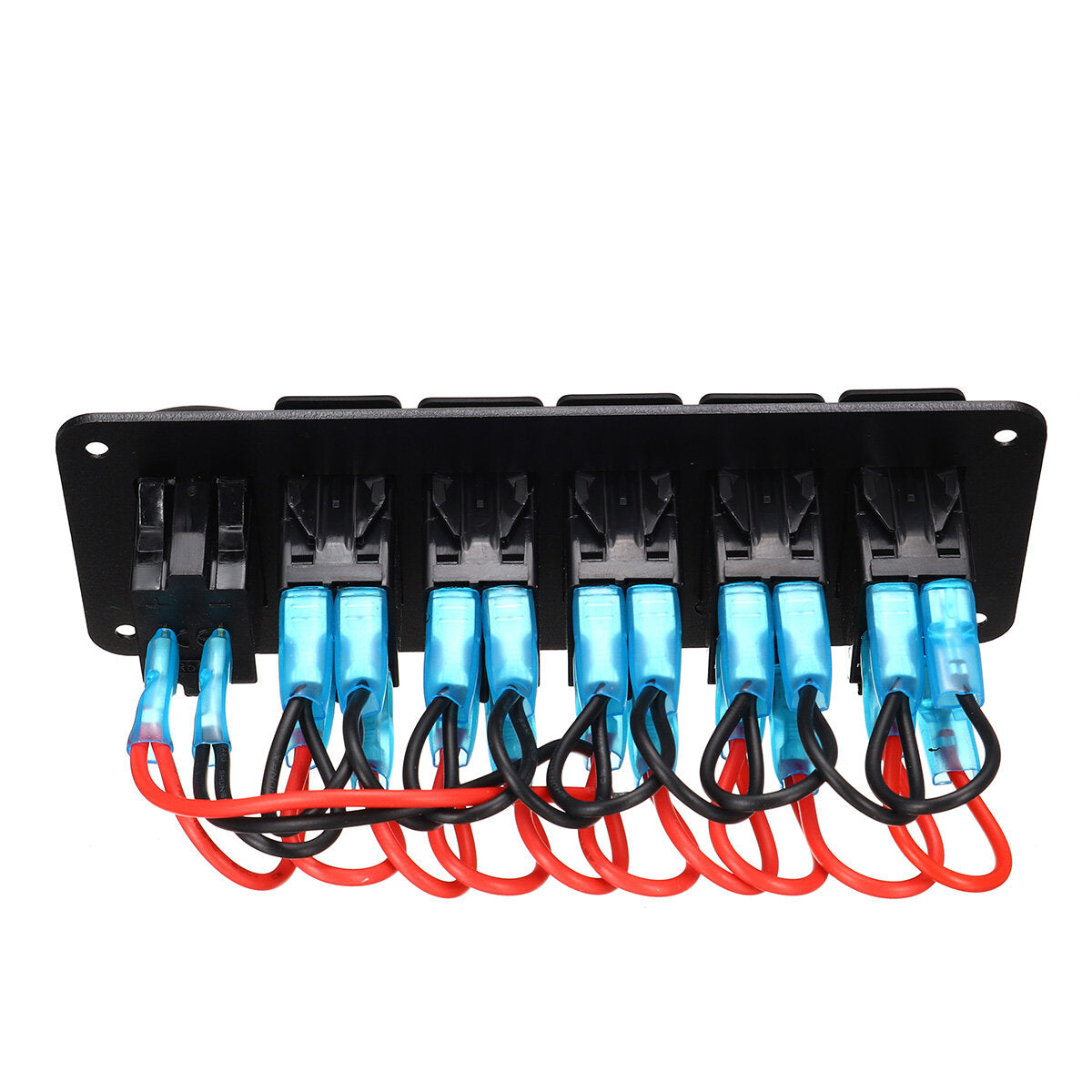 4/5/6 Gang Green Rocker Switch Panel Circuit Breaker LED Waterproof Car Marine Blue