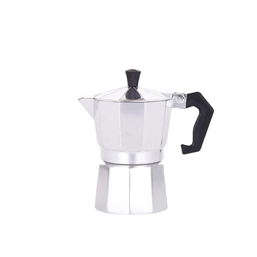 Express Espresso Maker Cup Aluminum Mocha Pot Ergonomic Handle Safety Relief Valve More Convenient to Drink Coffee