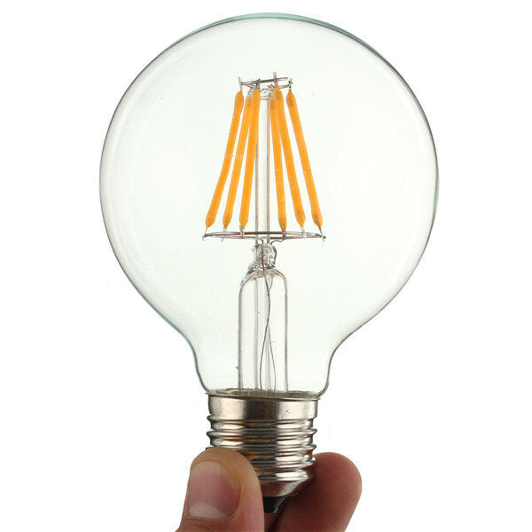 E27 6W Warm White COB LED Filament Retro Edison Bulbs 220V