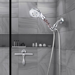 Shower Head Filtration Hand 3 Mode With Limescale Filter And Ion A Pack Of Mineral Ball Substitutes