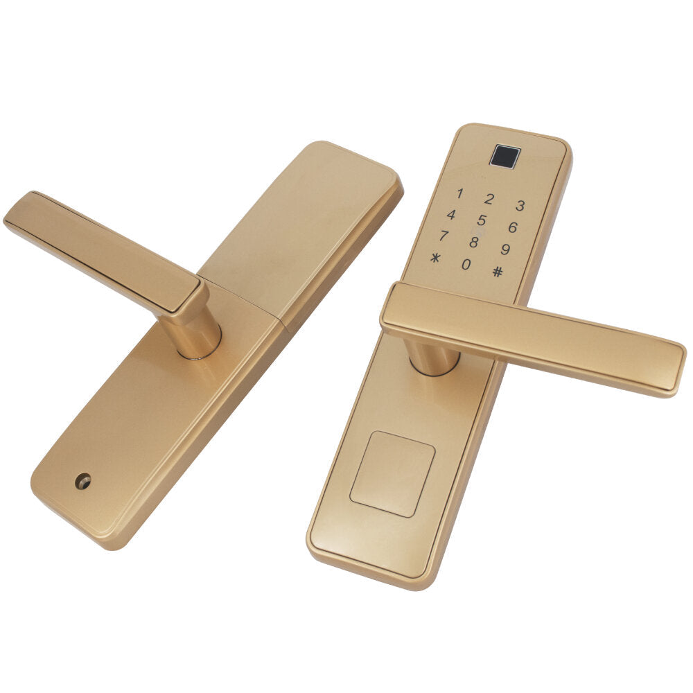 Bio-metric Fingerprint Intelligent Lock No Wiring Waterproof Security Smart Card Digital Code Electronic Door Lock For Home Security Mortise Lock