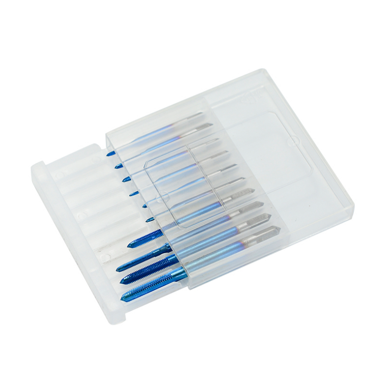 11Pcs Blue Nano Thread Tap with Adjustable Tap Wrench M1-M3.5 HSS Metric Plug Tap Screw Tap Drill Machine Tap
